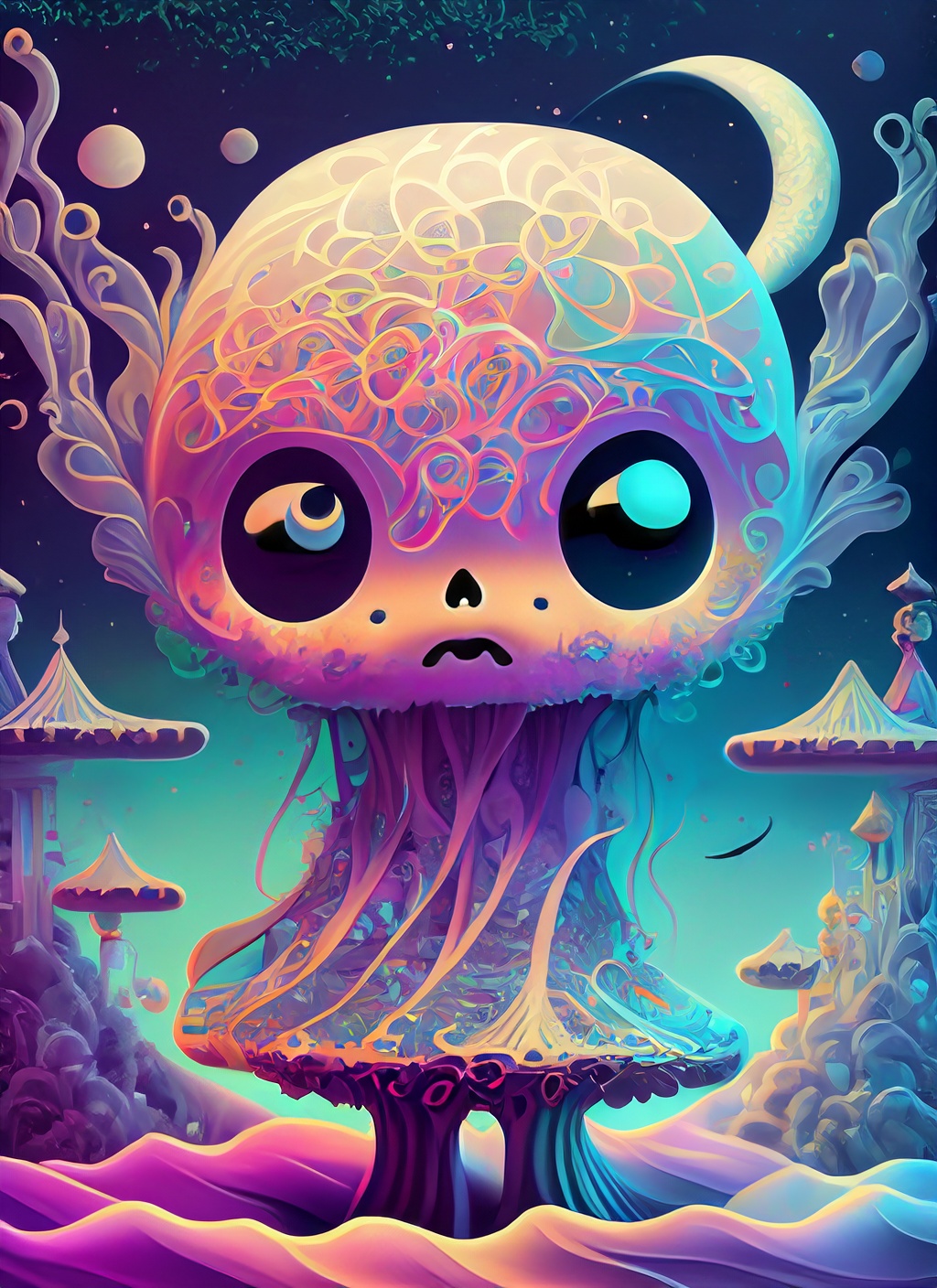 Firefly かわいい　幽霊　海　沖縄　アール・ヌーヴォー 79454